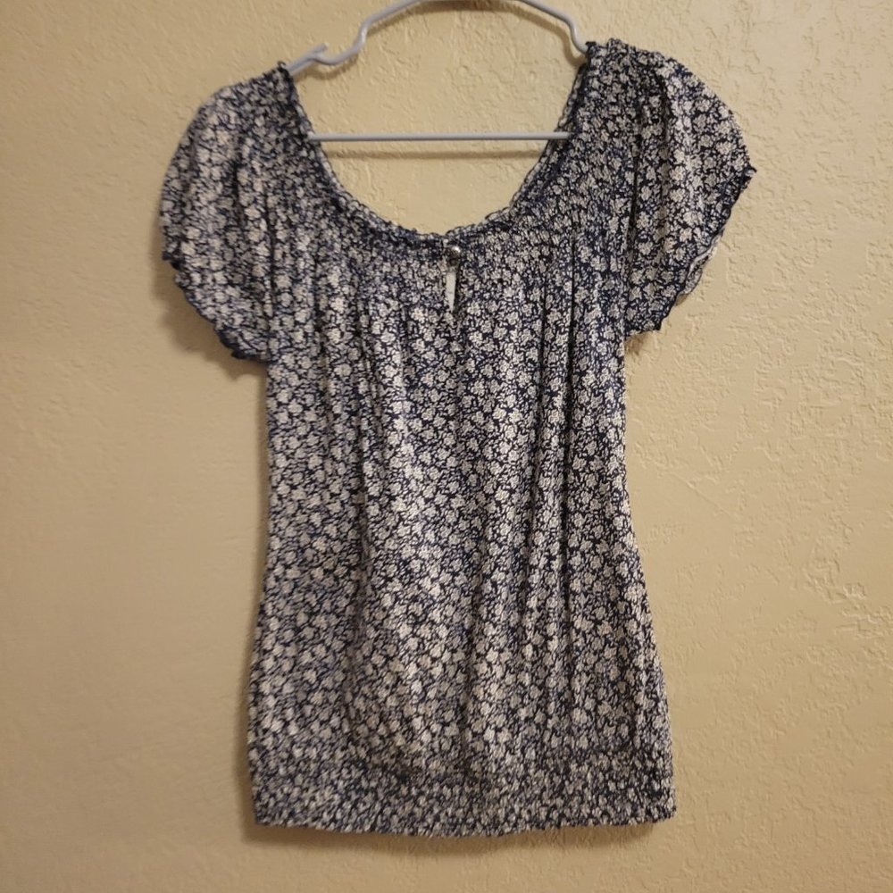Lucky Brand Floral Off Shoulder Top - Picture 4 of 10